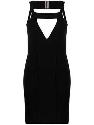 Rick Owens robe courte Sling à découpes - Noir