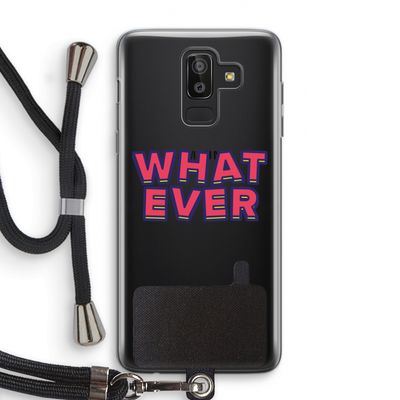 Whatever: Samsung Galaxy J8 (2018) Transparant Hoesje met koord