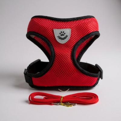 Ademend Reflecterend Katten en Hondenharnas met Riem