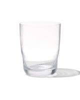 HEMA Waterglas Bergen Streep Reliëf 270ml (transparant)