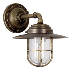 KS Verlichting Bronzen muurlamp Tours met koperen kap 1352