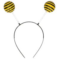 Verkleed diadeem bijen/insect sprieten - geel/zwart - meisjes/dames - Carnaval