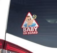 Baby aan boord waterpolo autosticker