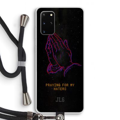 Praying For My Haters: Samsung Galaxy S20 Plus Transparant Hoesje met koord