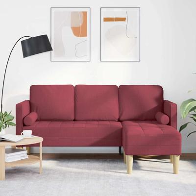 Bankstel Wijnrood 173 x 131 x 67 cm Stof
