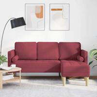 Bankstel Wijnrood 173 x 131 x 67 cm Stof