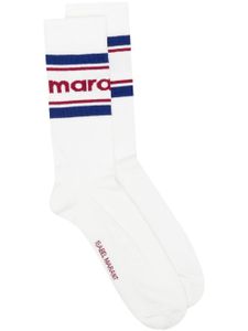 MARANT chaussettes Donah à logo imprimé - Blanc