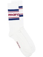 MARANT chaussettes Donah à logo imprimé - Blanc