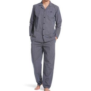 Pastunette doorknoop pyjama donkerblauw