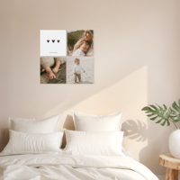 Forex wandpaneel met foto of naam - Vierkant - 4 stuks