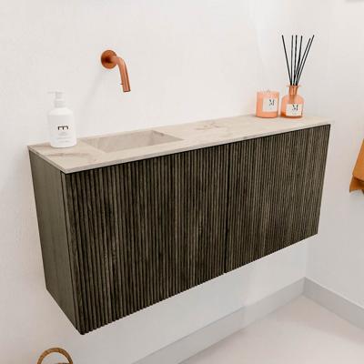 Toiletmeubel Mondiaz Joya Dlux | 90 cm | Meubelkleur Shadow | Faye wastafel Frappe Wasbak Links | Zonder kraangat(en)