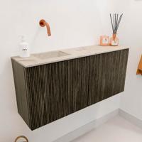 Toiletmeubel Mondiaz Joya Dlux | 90 cm | Meubelkleur Shadow | Faye wastafel Frappe Wasbak Links | Zonder kraangat(en)