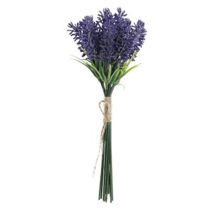 Lavendel kunstbloemen - bosje met stelen van paarse bloemetjes - 10 x 26 cm