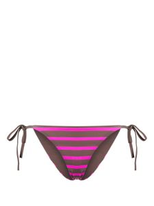 Cynthia Rowley bas de bikini à rayures - Marron