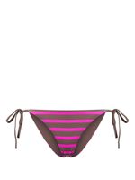 Cynthia Rowley stripe-print bikini bottoms - Marron - thumbnail