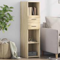 Hoge kast 30x42,5x124 cm bewerkt hout sonoma eikenkleurig