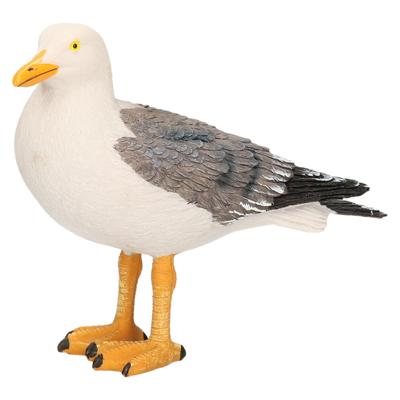 Meeuwen beeldje - polystone - 18 cm - maritiem - dierendecoratie