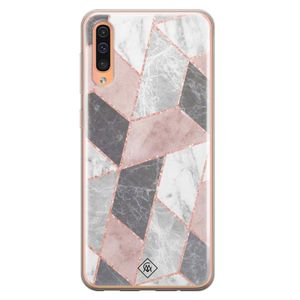 Samsung Galaxy A50/A30s siliconen telefoonhoesje - Stone grid