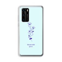 Bloom with grace: Huawei P40 Transparant Hoesje