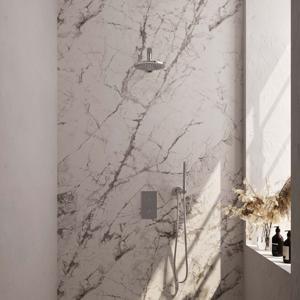 Inbouw Regendouche Set Brauer Chrome Edition Plafond Uitloop Ronde Hoofddouche 30 cm Met Glijstang en Handdouche 3 Standen
