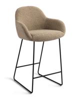 Jesper Home Barstoel 'Kushi' Slide Black, kleur Moss Meadow (zithoogte 67cm)