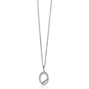 Zinzi ZIH1975 Hanger Ovaal-Koord zilver 26 mm