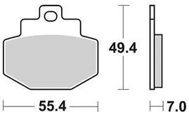 TRW Brake pad mcb 727 srm sintered metal