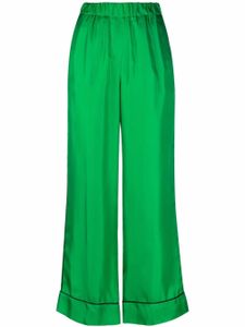 Blanca Vita pantalon ample en soie - Vert