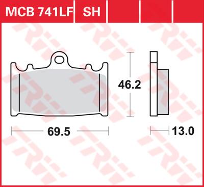 TRW Remblokken, en remschoenen voor de moto, MCB741 Allround organisch