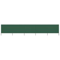 VidaXL Windscherm 5-panelen 600x120 cm stof groen