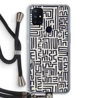 Moroccan Print: OnePlus Nord N10 5G Transparant Hoesje met koord