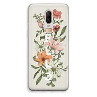 Hello bloemen: OnePlus 6 Transparant Hoesje