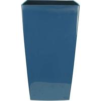 RIVIERA NUANCE vierkante bloembak - Kunststof - L38xD38xH69 cm - Blauw