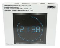 Digitale klok met blauwe LEDs en ronde seconde-aanduiding - thumbnail