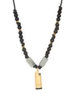 Zadig&Voltaire collier serti de perles à pendentif - Noir