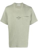 Helmut Lang t-shirt en maille à logo imprimé - Vert - thumbnail