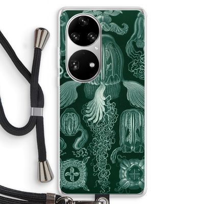 Haeckel Cubomedusae: Huawei P50 Pro Transparant Hoesje met koord