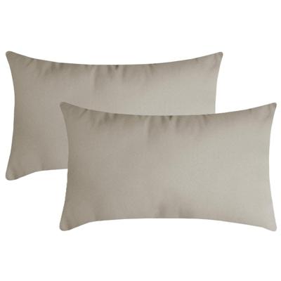 Stof Textile sierkussen Nelson - 2x - beige - 30 x 50 cm - bank kussens - polyester