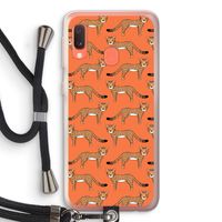 Cheetah: Samsung Galaxy A20e Transparant Hoesje met koord