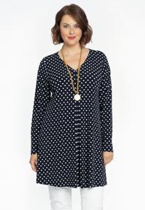 Yoek Tuniek met plooien | Blauw | Maat 42/44
