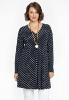 Yoek Tuniek met plooien | Blauw | Maat 46/48