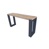 Wood4you - Side table enkel steigerhout - - Antraciet - Eettafels 180 cm - Bijzettafel - thumbnail