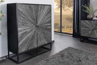 Highboard BARRACUDA 120cm mango wood and grey teak wood - 44988