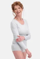 2-pak shirts dames - Lange Mouw - Lara - Bamboe vrouwen ondershirt ronde hals