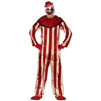 Horror clown Billy verkleed kostuum rood/wit voor heren - thumbnail