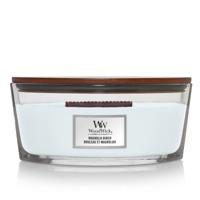 WoodWick Geurkaars Ellipse Magnolia Birch - 9 cm / 19 cm - Geurkaars in Glas - Houten Lont