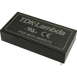 TDK PXD-M30-24WD12 DC/DC-converter 24 V/DC 9 V/DC 1.25 A 30 W Aantal uitgangen: 2 x Inhoud 1 stuk(s)