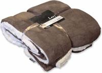 Plaid lars l200b150cm taupe - Unique living