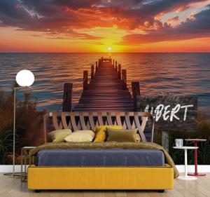 Zonsondergang pad naam Fotobehang tienerkamer