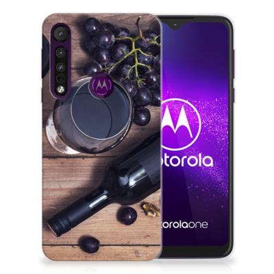 Motorola One Macro | Siliconen Case | Wijn